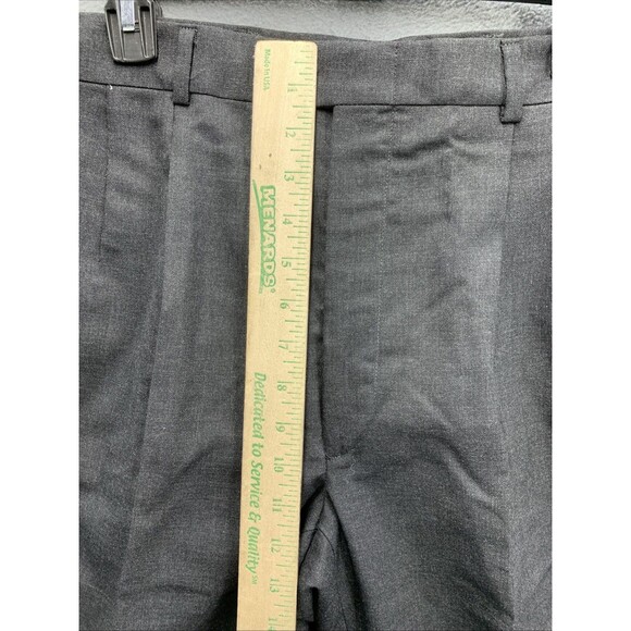 Eppe Amadeo Pants Mens 100% Worsted Wool Pleated Black Size 34 R X37 Business - Picture 5 of 15